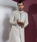 Ivory classic white sherwani set