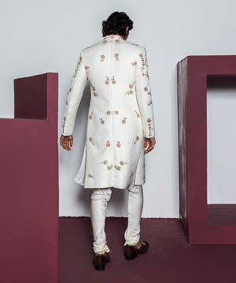 Ivory royal sherwani set 2