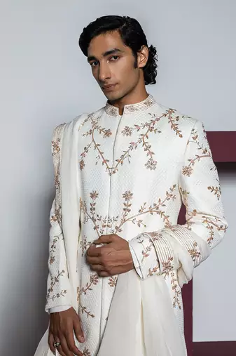 Ivory royal sherwani set