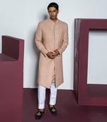 Rose pink nargis sherwani set