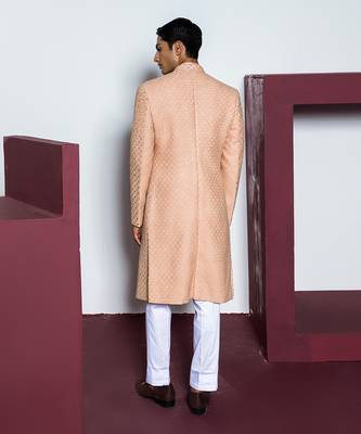 Rose pink nargis sherwani set 3