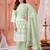 Light parrot green color embroidered soft organza ethinc wear suit