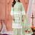 Light parrot green color embroidered soft organza ethinc wear suit