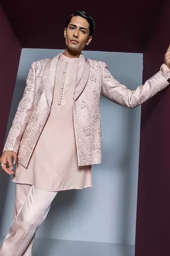 Light pink khwaab jacket set