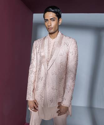 Light pink khwaab jacket set 4