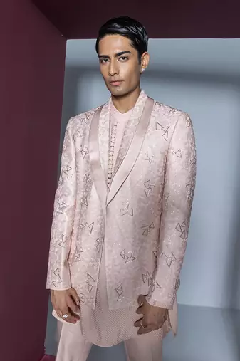 Light pink khwaab jacket set