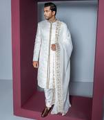 Off white misba sherwani set