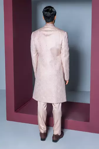 Nude pink nirvana sherwani set