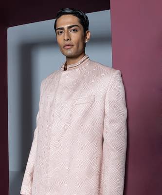 Nude pink nirvana sherwani set 3