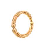 Women set of one 24ct ethnic copper gold plated pearl-beaded bangle