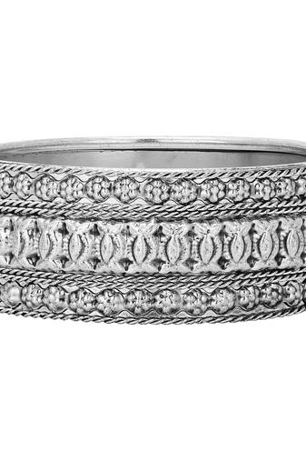 Women silver-plated embellished designer bangles