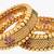Women set of 2 24k gold-plated stone-studded embellished designer bangles