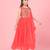 Aarika girls gajri colour net embellished gown