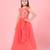 Aarika girls gajri colour net embellished gown