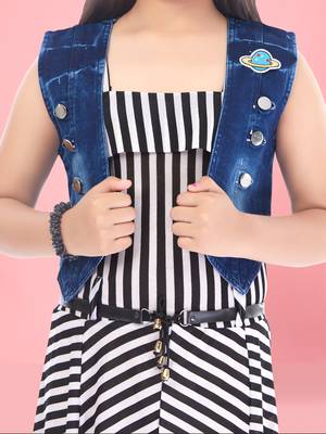 Aarika girls party wear denim jacket 5