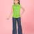 Aarika girls green-navy blue colour top and pant