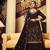 Coffee georgette heavy thread embroidery with sequins work salwar kameez