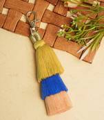 Unisex multicolor layered tassel key chain