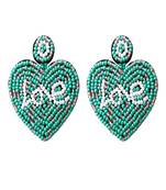 Love bohemian rice bead earrings