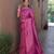 Kimisha women's magenta silk saree with unstitched blouse piece
