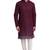 Treemoda men wine designer georgette kurta with churidar pajama