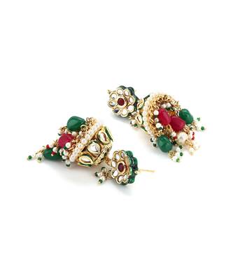 Gold kundan necklace set 4