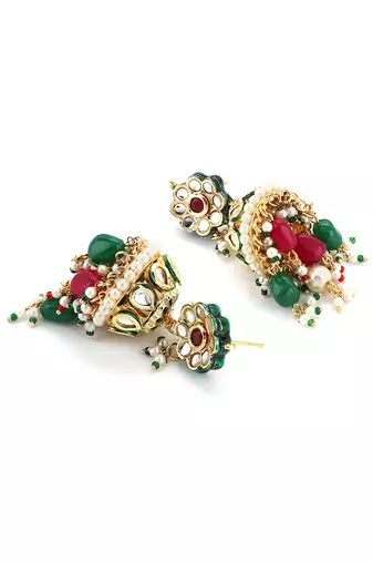 Gold kundan necklace set