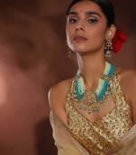 Gold kundan necklace set