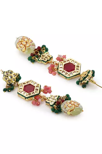 Gold kundan necklace set