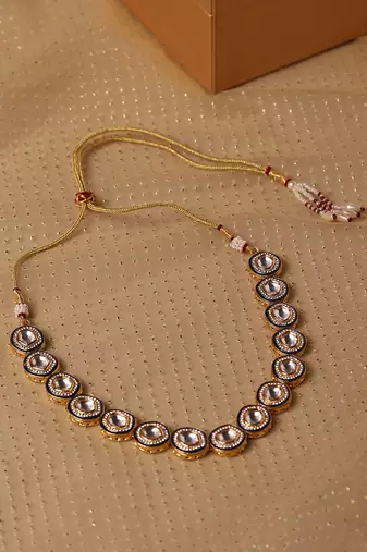 Gold kundan neckpiece