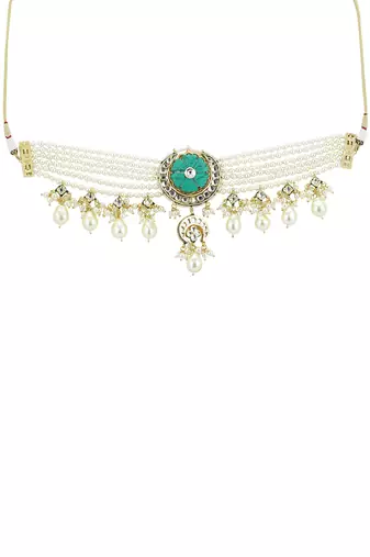 Gold kundan neckpiece