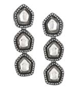 Gold kundan earrings