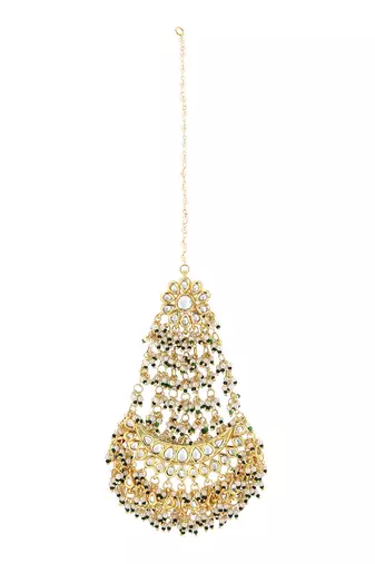 Gold kundan earrings