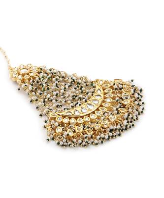 Gold kundan earrings 1
