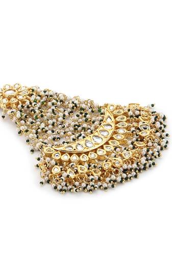 Gold kundan earrings