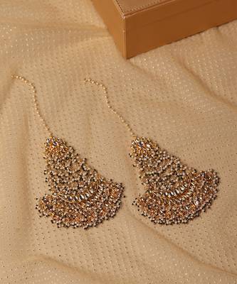Gold kundan earrings 4