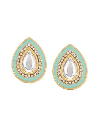 Gold kundan earrings 1