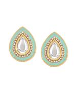 Gold kundan earrings