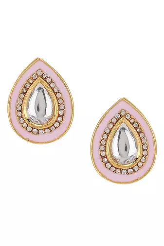 Gold kundan earrings