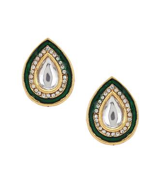 Gold kundan earrings 1