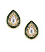 Gold kundan earrings