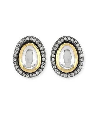 Gold kundan earrings 1