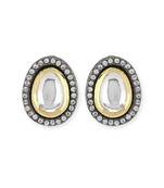 Gold kundan earrings