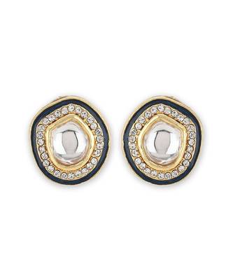 Gold kundan earrings 1