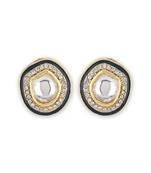 Gold kundan earrings