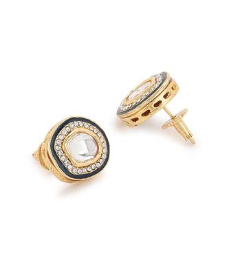 Gold kundan earrings 3