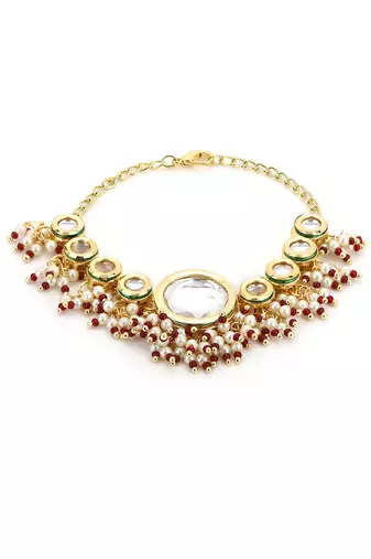 Gold kundan bracelet