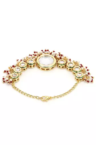 Gold kundan bracelet