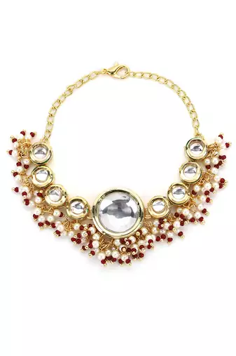 Gold kundan bracelet
