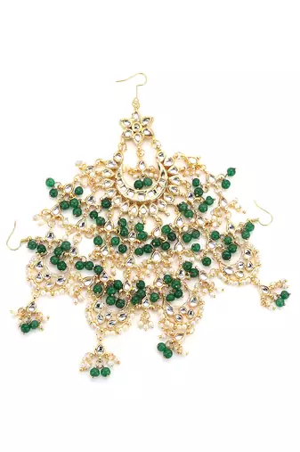 Gold kundan jhoomar